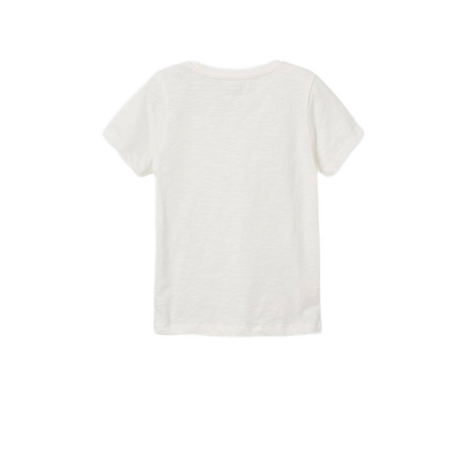 NAME IT KIDS T-shirt NKFFOLEJMA met tekst wit zwart