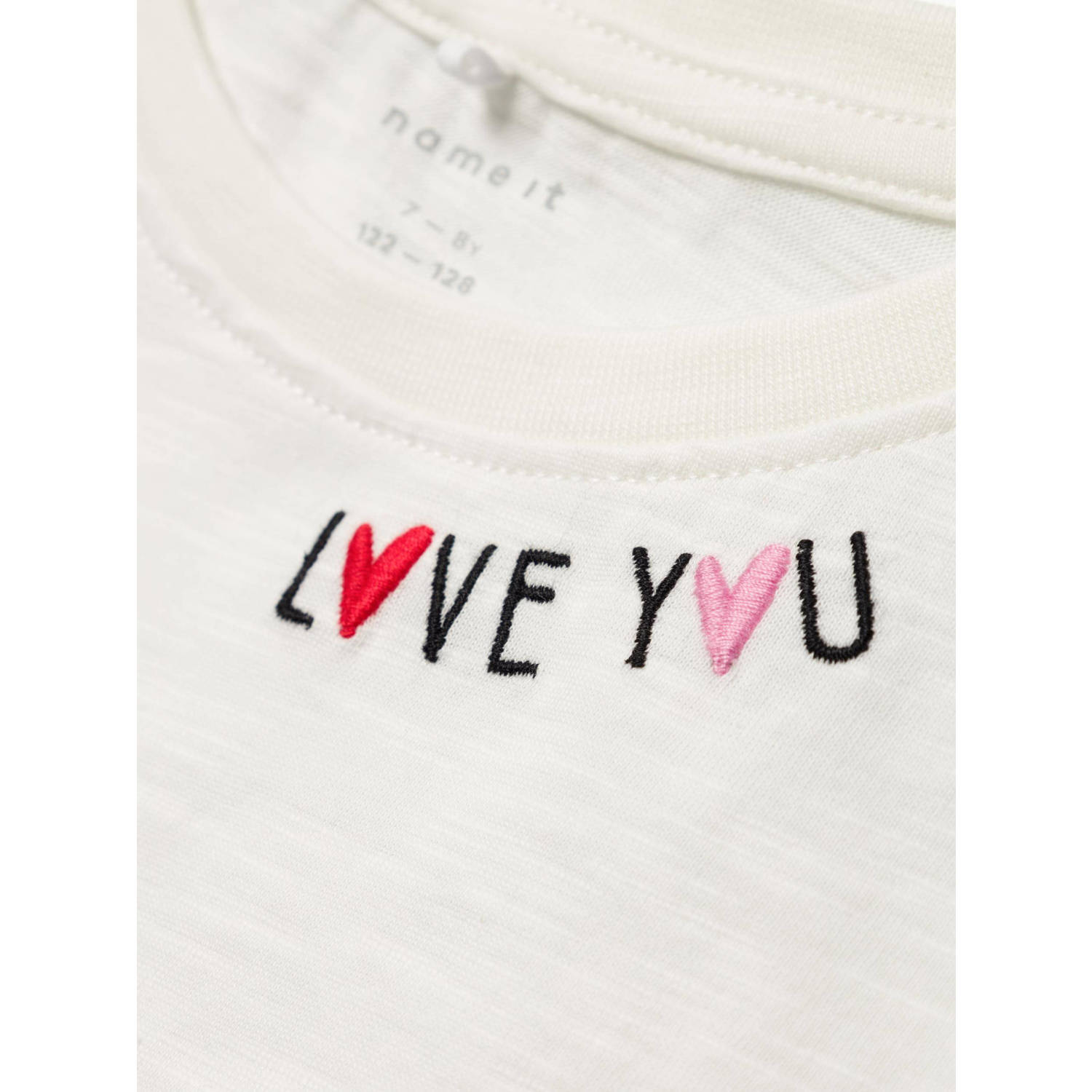 NAME IT KIDS T-shirt NKFFOLEJMA met tekst wit zwart