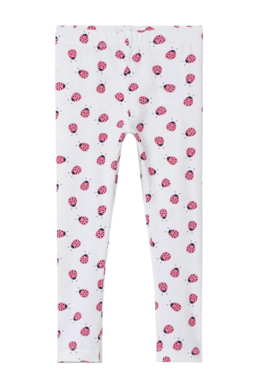 NAME IT MINI legging met all over print wit/fuchsia