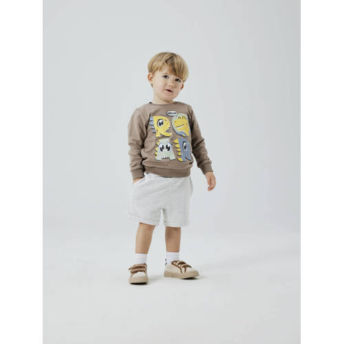 NAME IT MINI sweatshort NMMVASSE lichtgrijs melange afbeelding