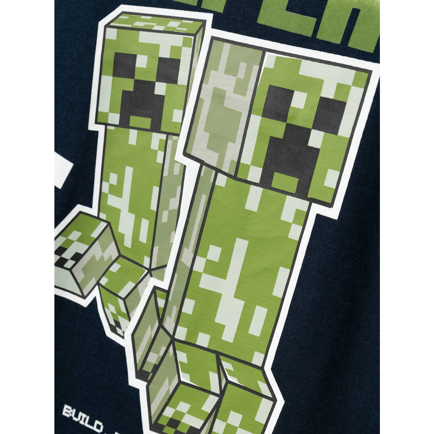 NAME IT KIDS Minecraft T-shirt NKMMYLIUS met printopdruk zwart