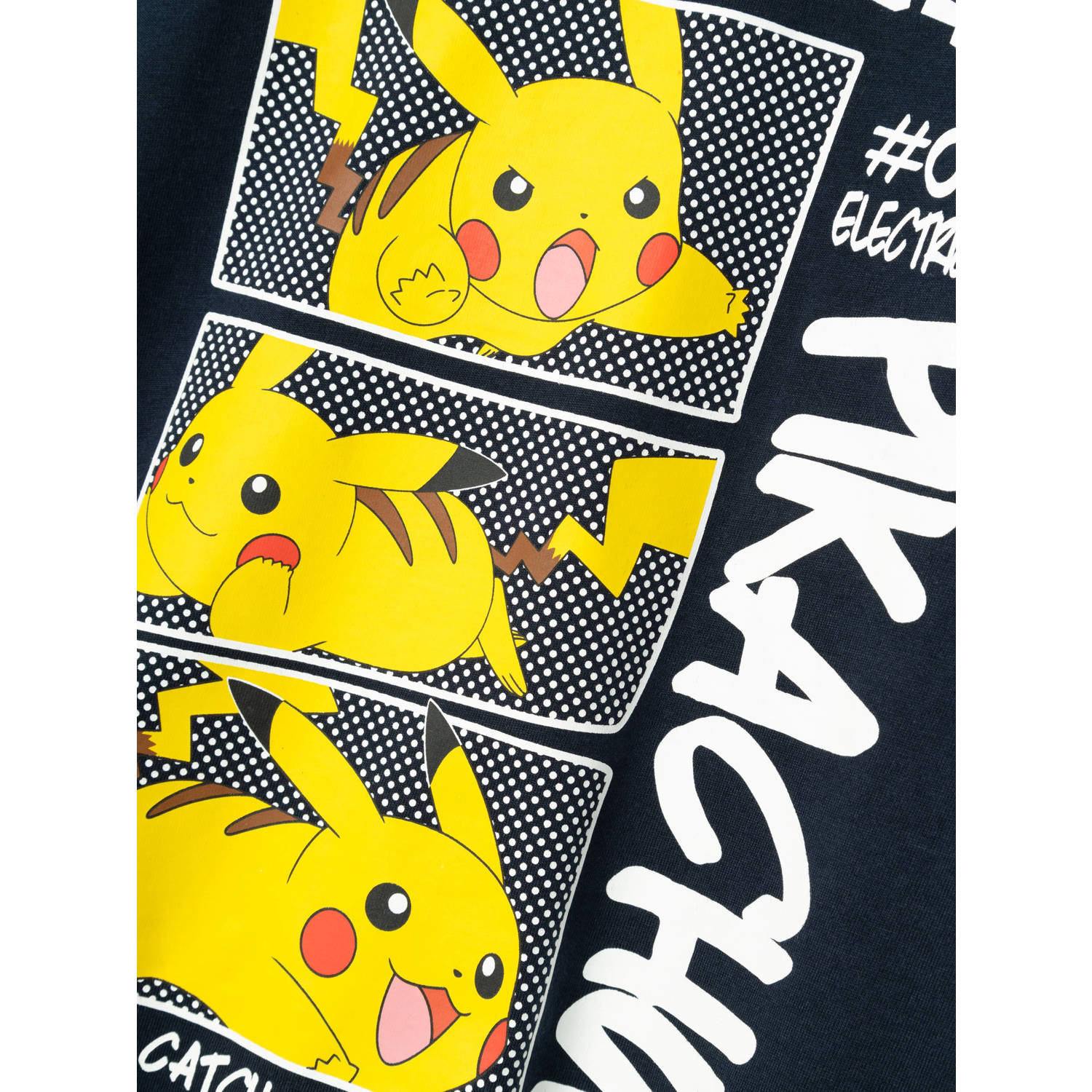 NAME IT KIDS Pokemon T-shirt NKMMANIANDER met printopdruk zwart