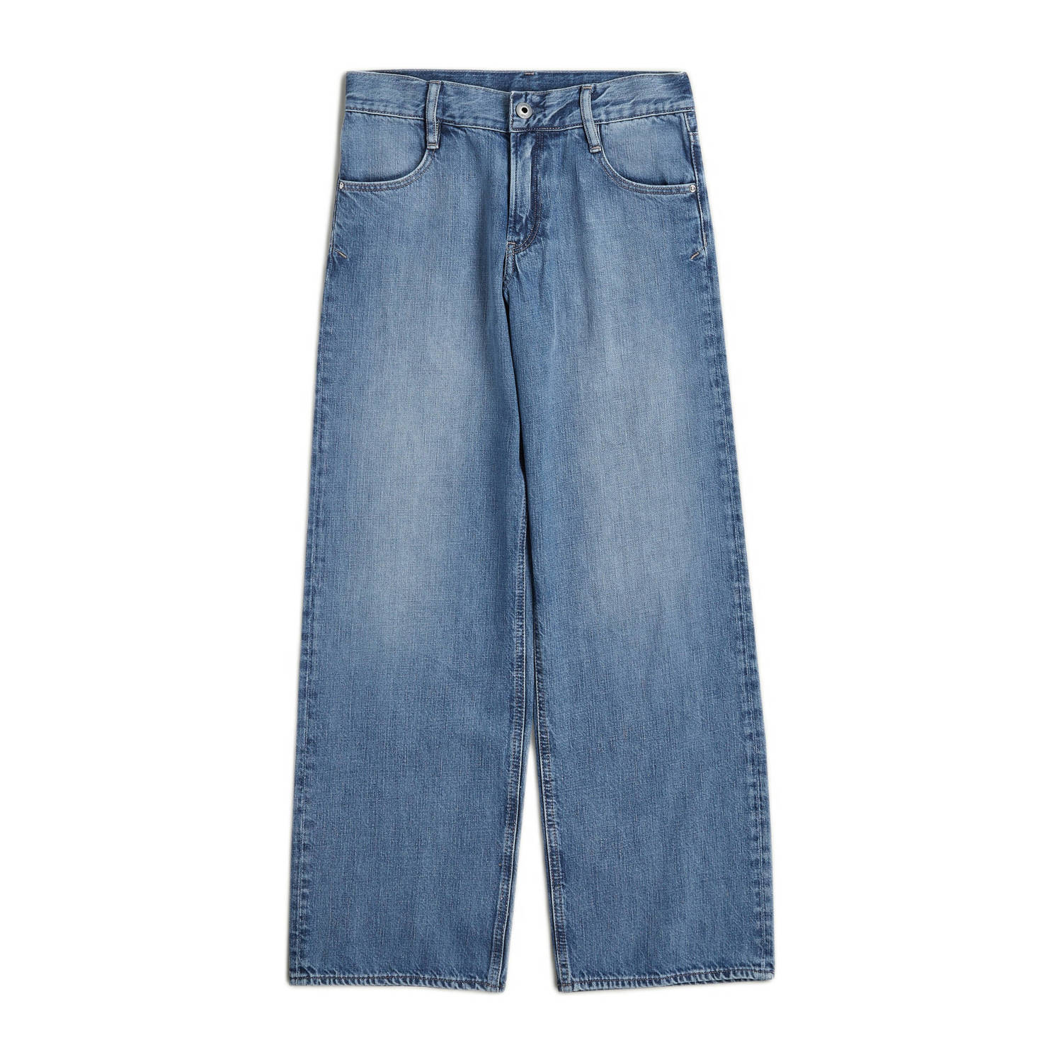 G-Star Raw Judee wide leg jeans faded waterfront Blauw Meisjes Denim Effen 116