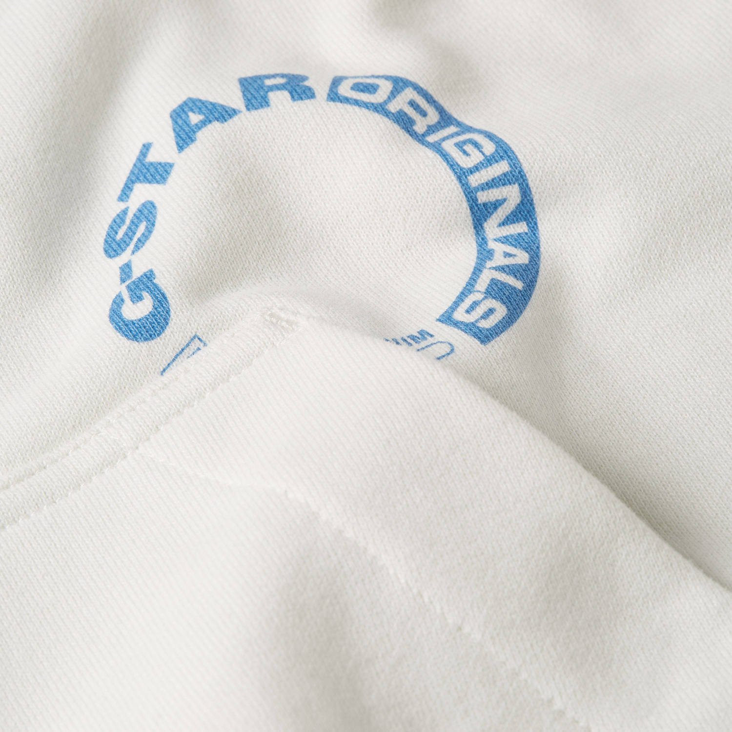 G-Star RAW sweater loose wit lichtblauw