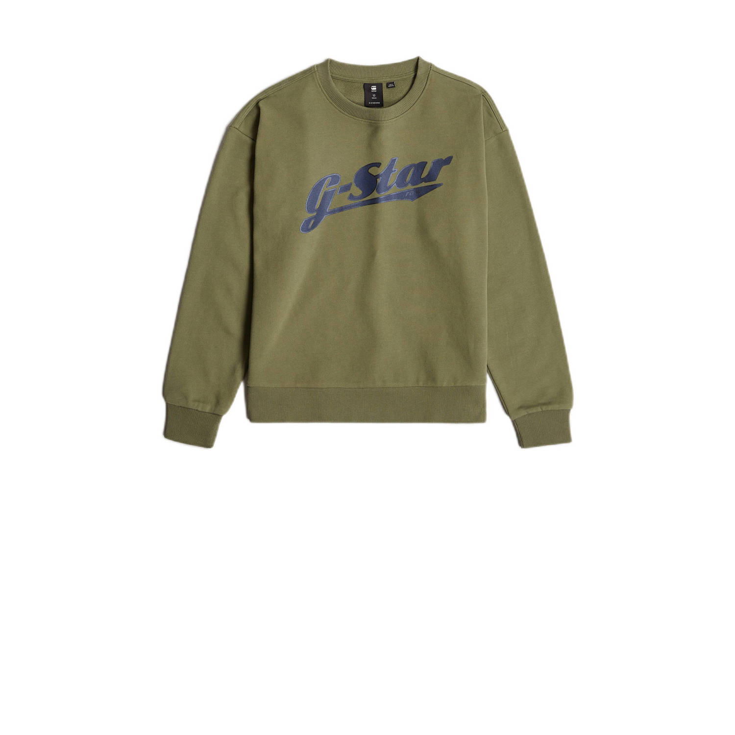 G-Star Raw sweater loose mosgroen Effen 116