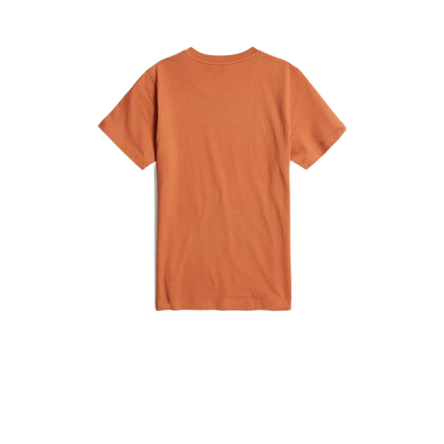 G-Star RAW T-shirt t- shirt s\\s regular met logo donkeroranje