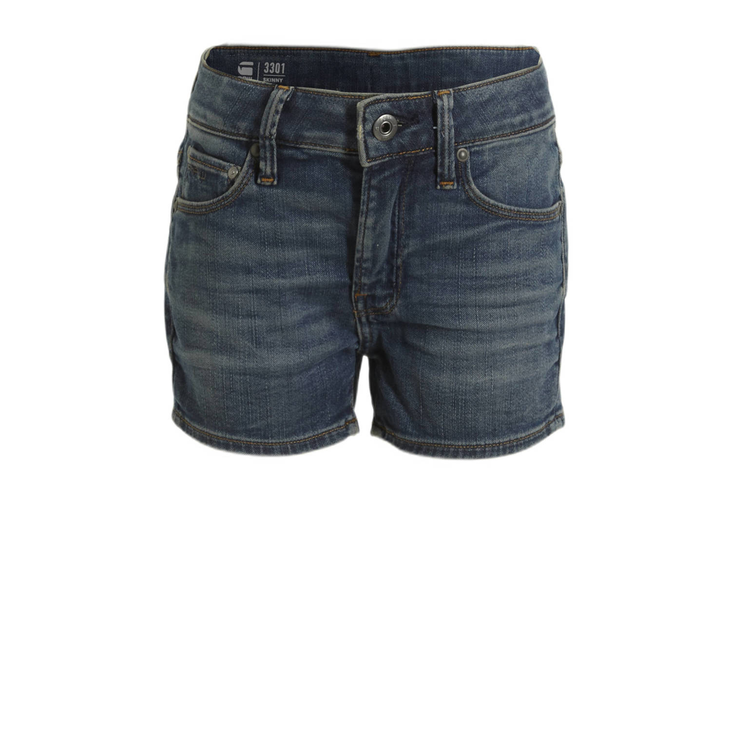 G-Star RAW Kids 3301 Skinny Short Lichtblauw meisjes