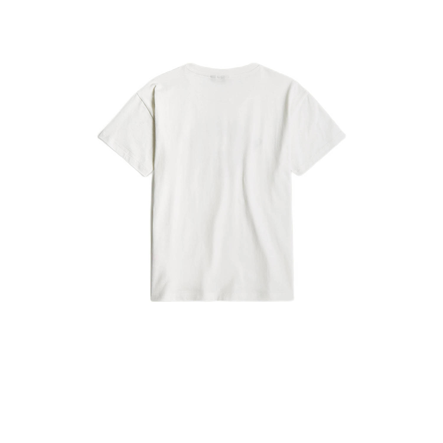 G-STAR T-shirt met logo wit grijs