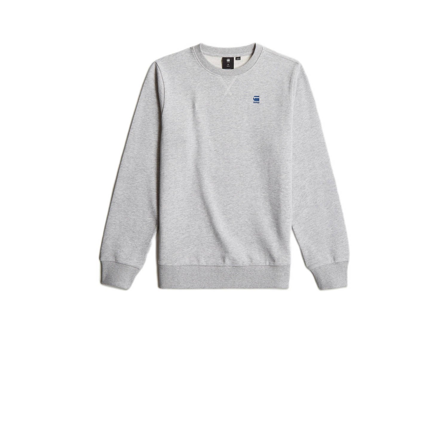 G-Star Raw gemêleerde sweater straight grijs Melée 164