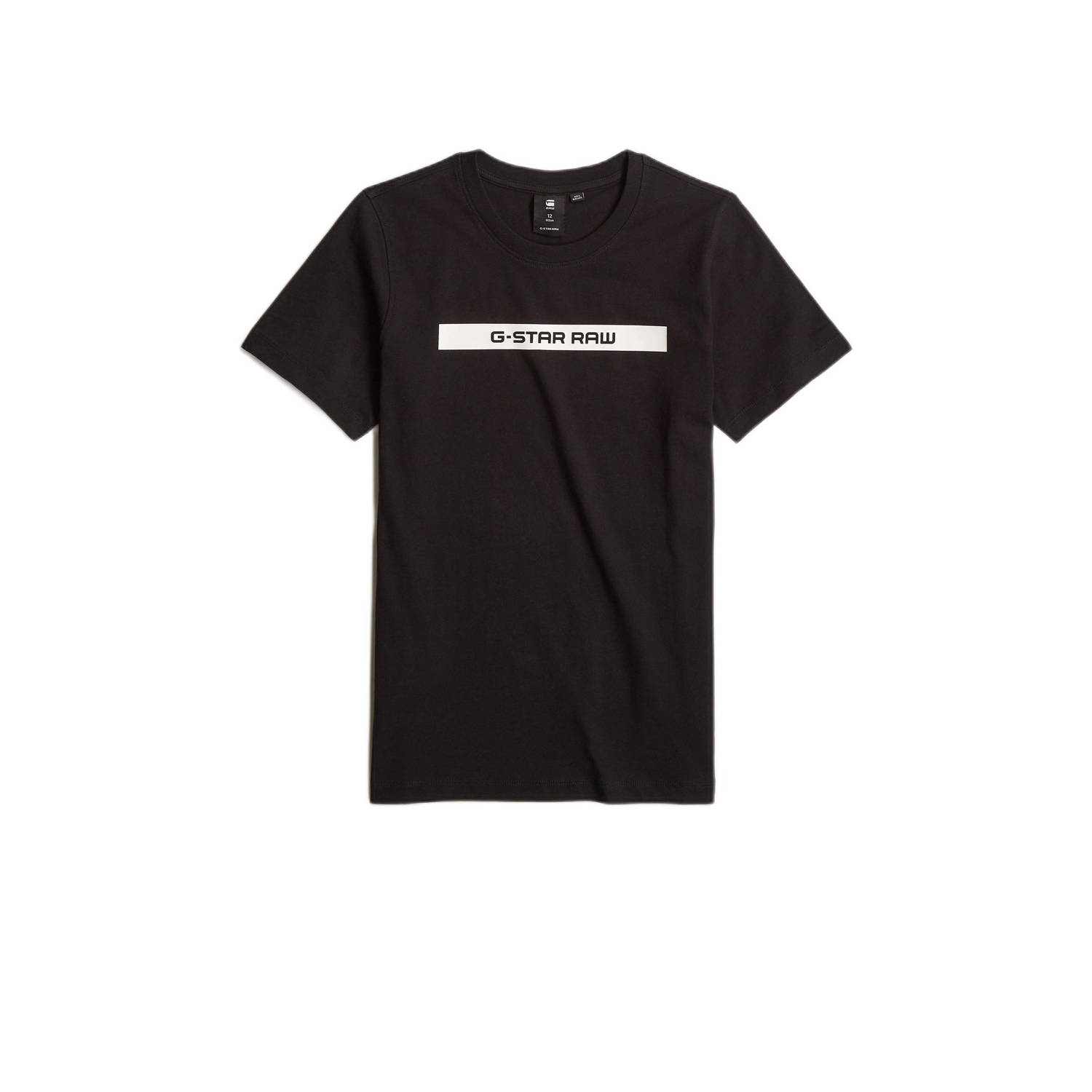 G-Star Raw T-shirt t-shirt s\s regular zwart Jongens Katoen Ronde hals 116
