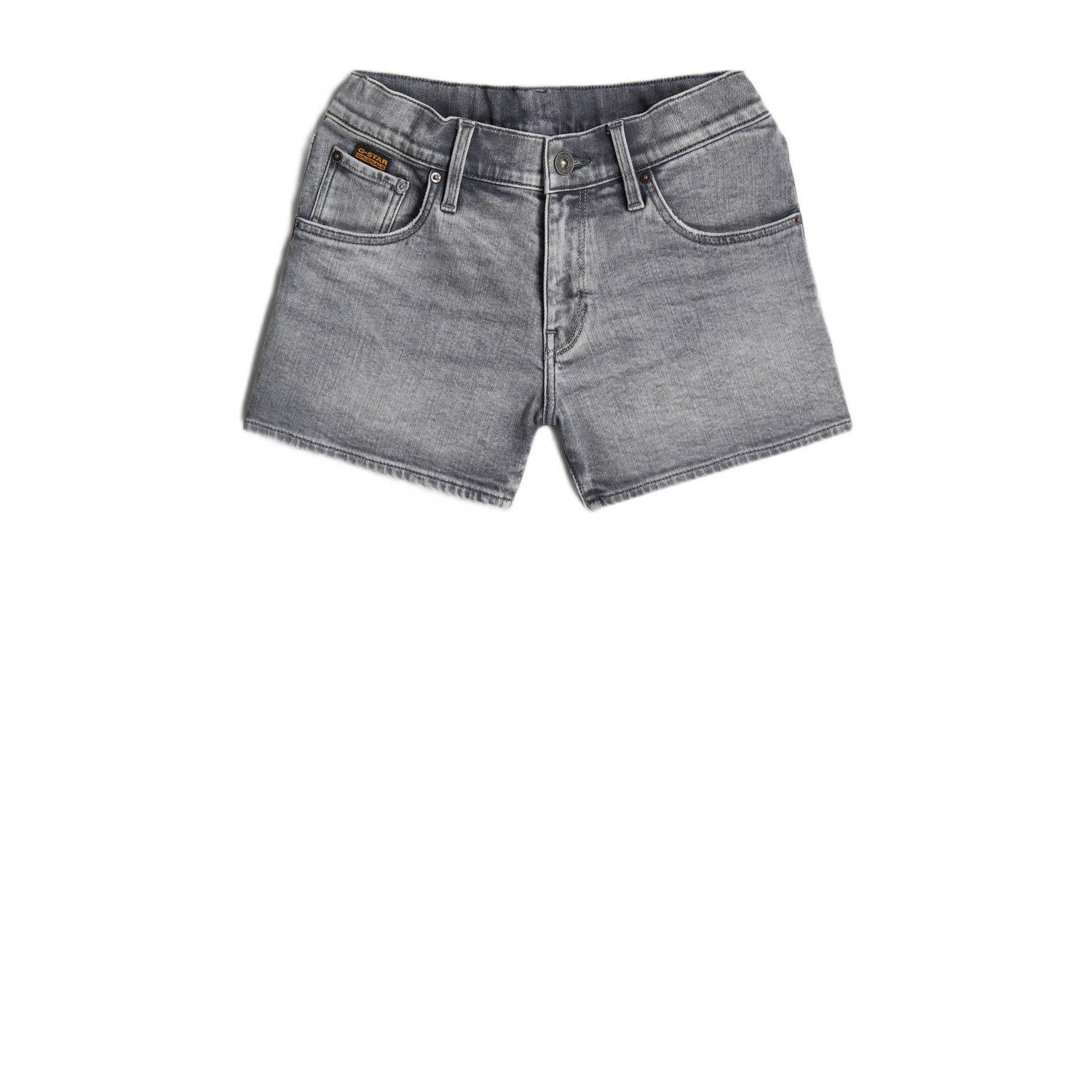 G-Star Raw True short Premium denim short faded grey neblina Korte broek Grijs Meisjes Stretchdenim 116