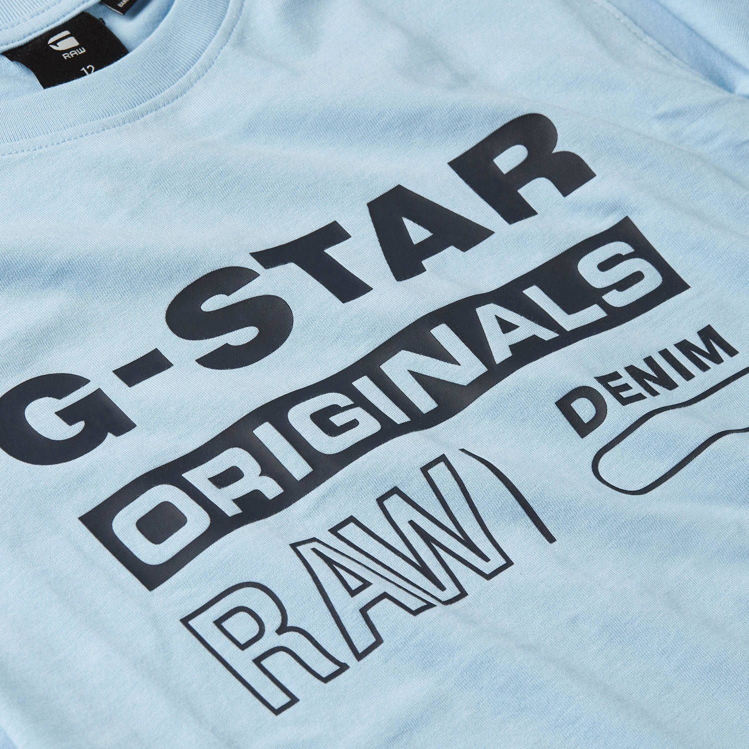 G-STAR T-shirt t-shirt s\\s regular met printopdruk lichtblauw