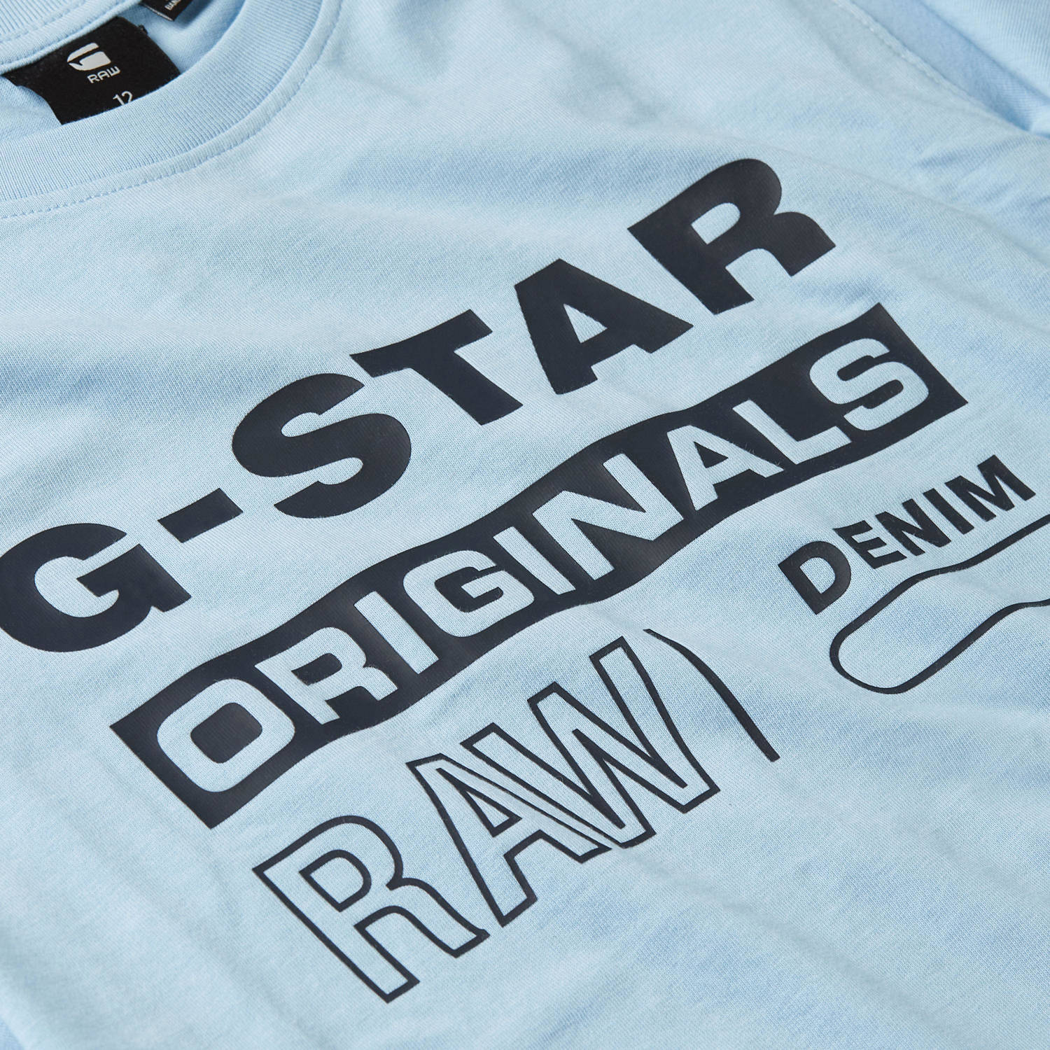 G-Star RAW T-shirt t-shirt s\\s regular met printopdruk lichtblauw