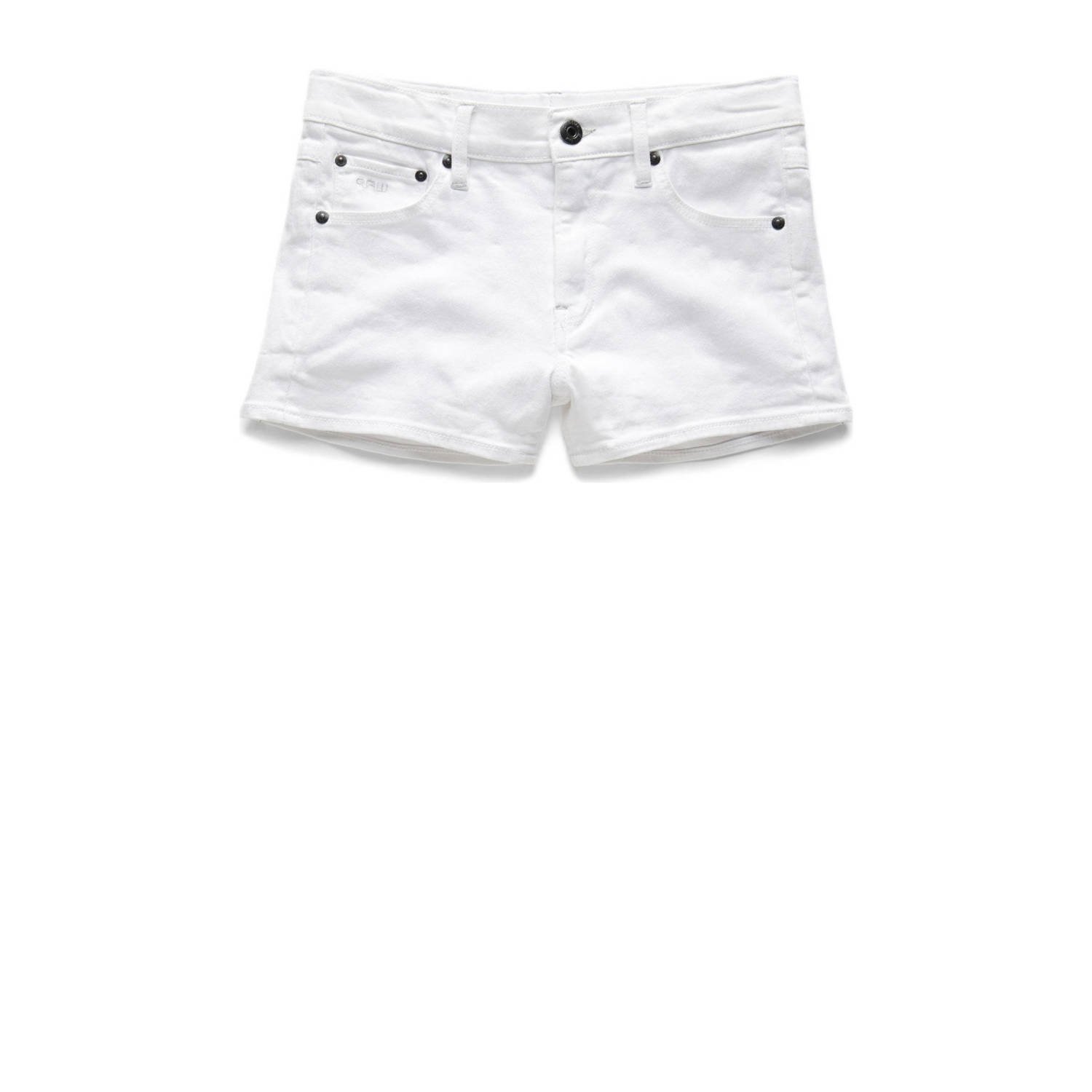 G-Star Raw 3301 skinny shorts denim short wit Korte broek Meisjes Katoen 164