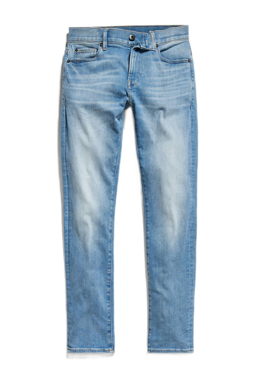 Light blue denim jongens G-STAR slim fit jeans van stretchdenim met effen