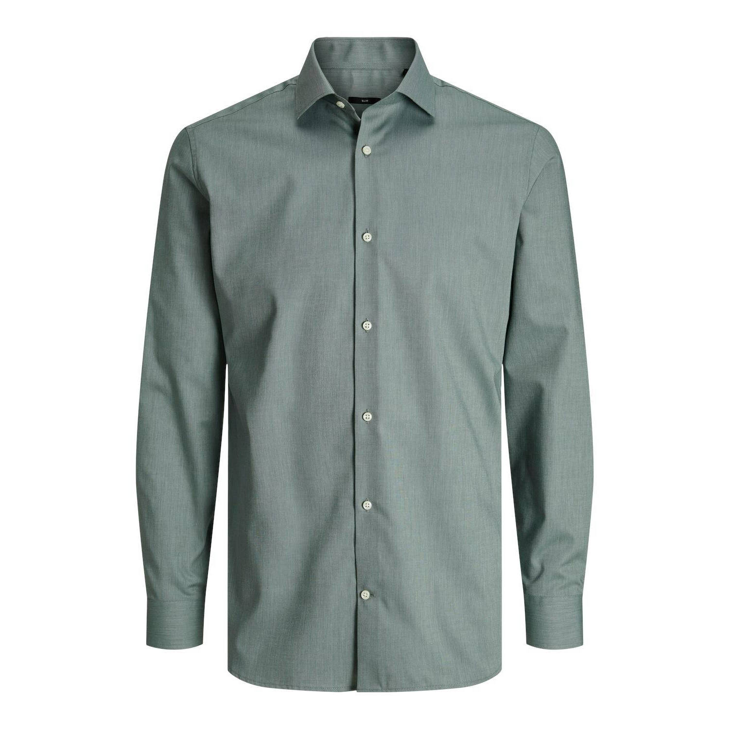 JACK & JONES ESSENTIALS slim fit overhemd JPRBLAPARKER balsam green