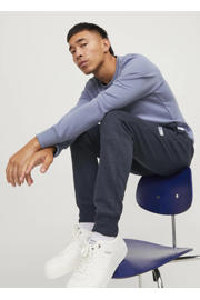 thumbnail: JACK & JONES PANTS STUDIO slim fit joggingbroek JPSTWILL JJAIR met logo donkerblauw