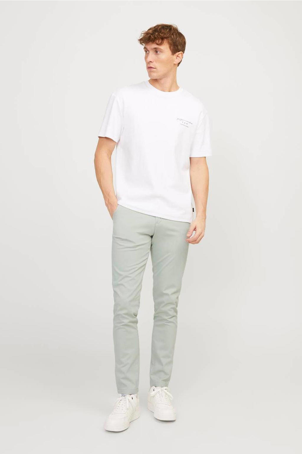 JACK & JONES PANTS STUDIO slim fit chino JPSTMARCO desert sage-