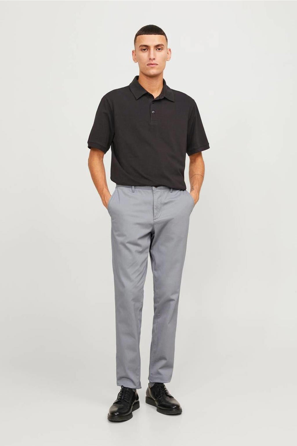 JACK & JONES PANTS STUDIO slim fit chino JPSTMARCO ultimate grey