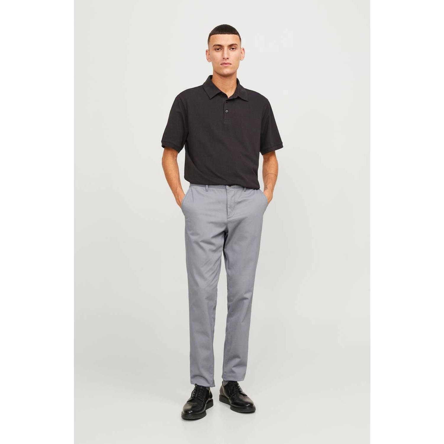 JACK & JONES PANTS STUDIO slim fit chino JPSTMARCO ultimate grey