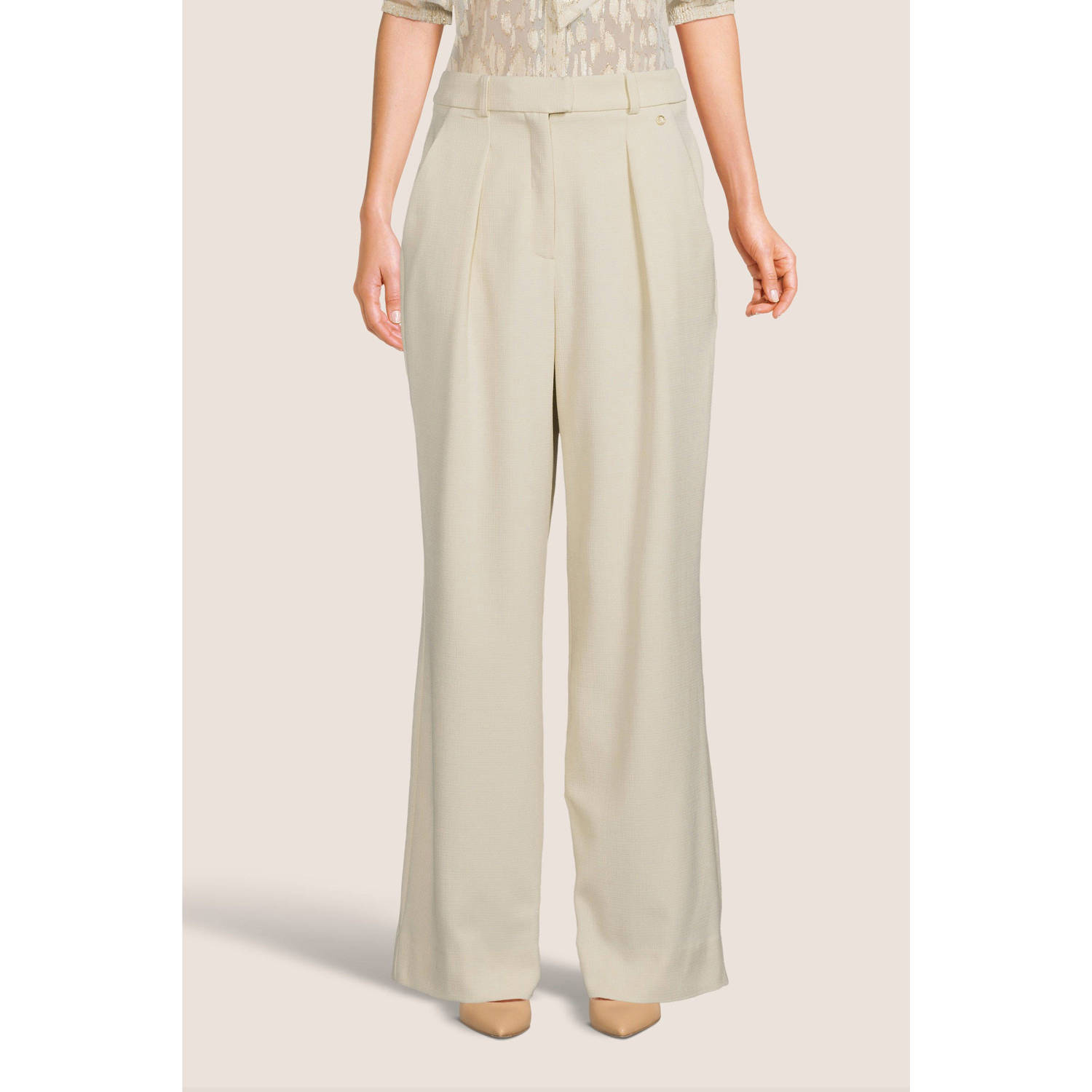 JOSH V high waist wide leg pantalon Lia ecru