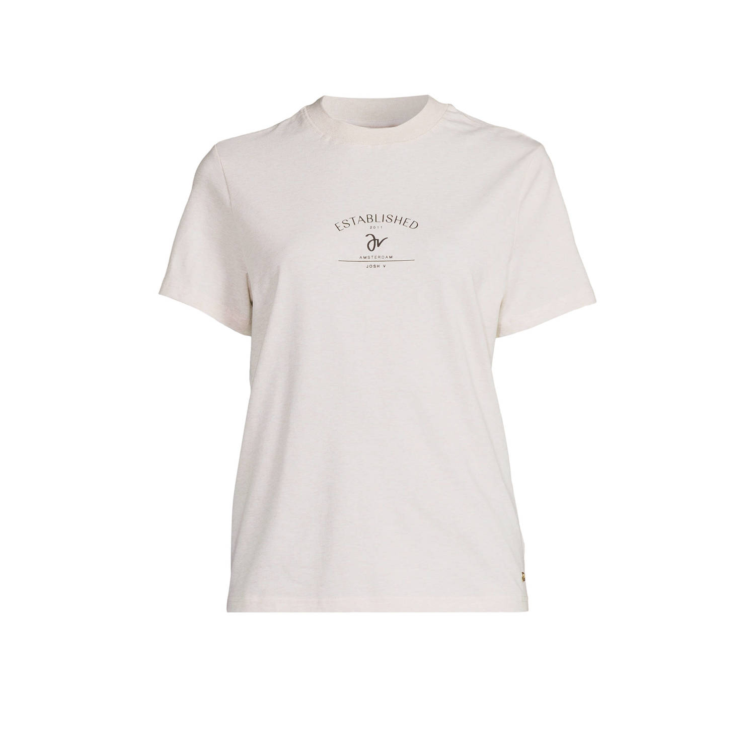 JOSH V gemêleerd T-shirt Dorie Signature ecru