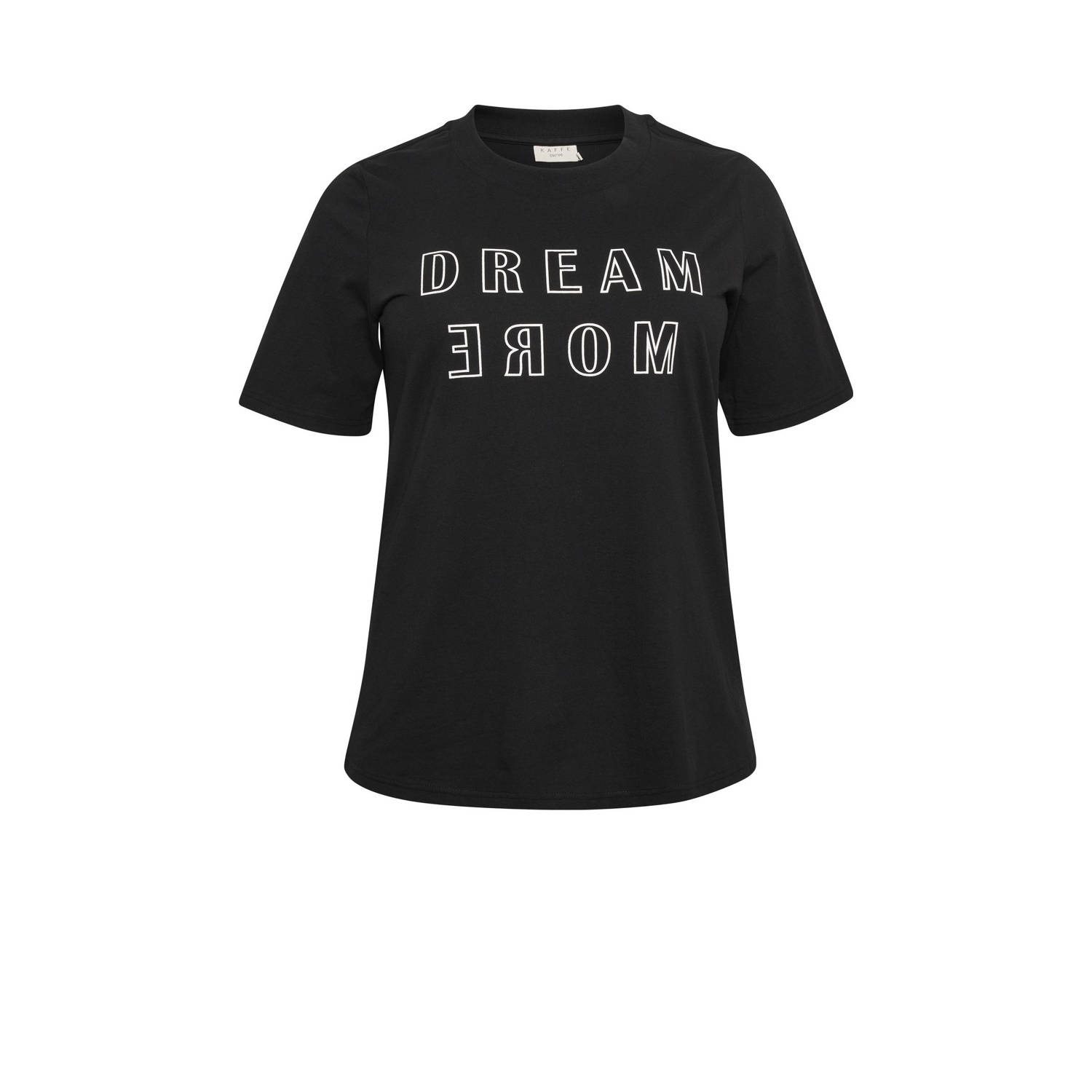 Kaffe Curve T-shirt KCJULY met printopdruk zwart