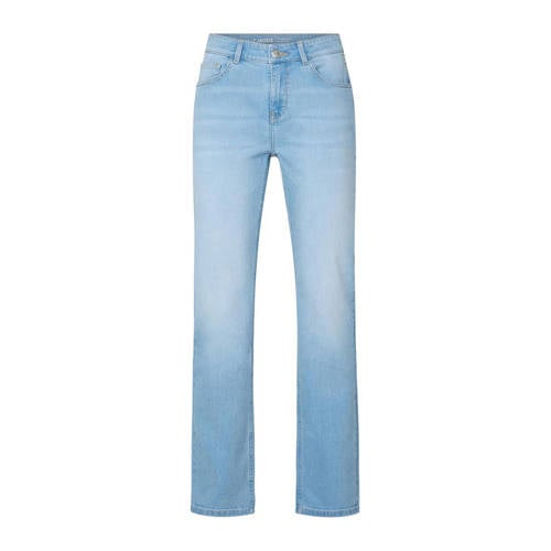 Miss Etam regular waist straight leg jeans light blue denim afbeelding