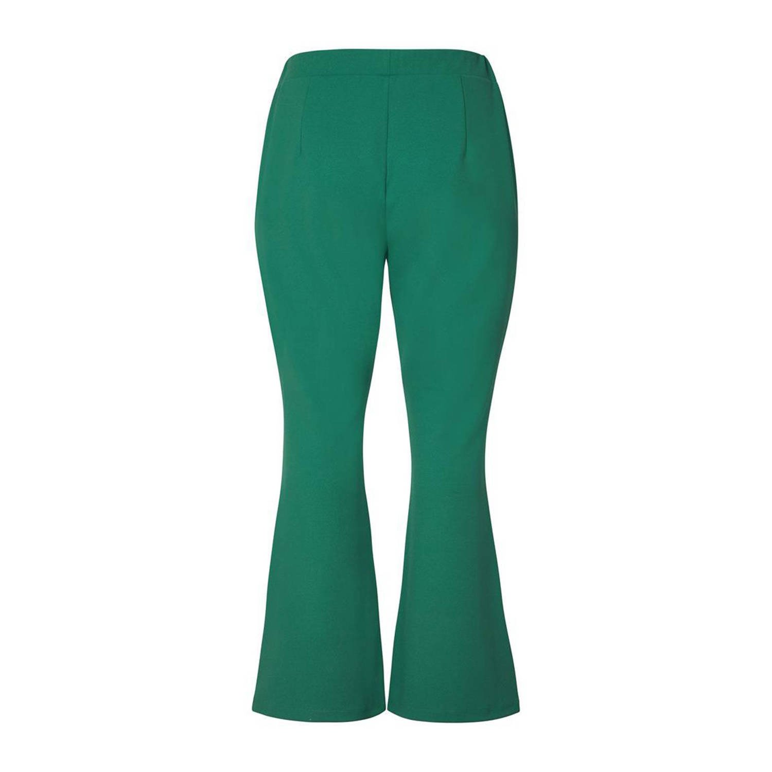 Miss Etam Plus flared broek Mara AW groen