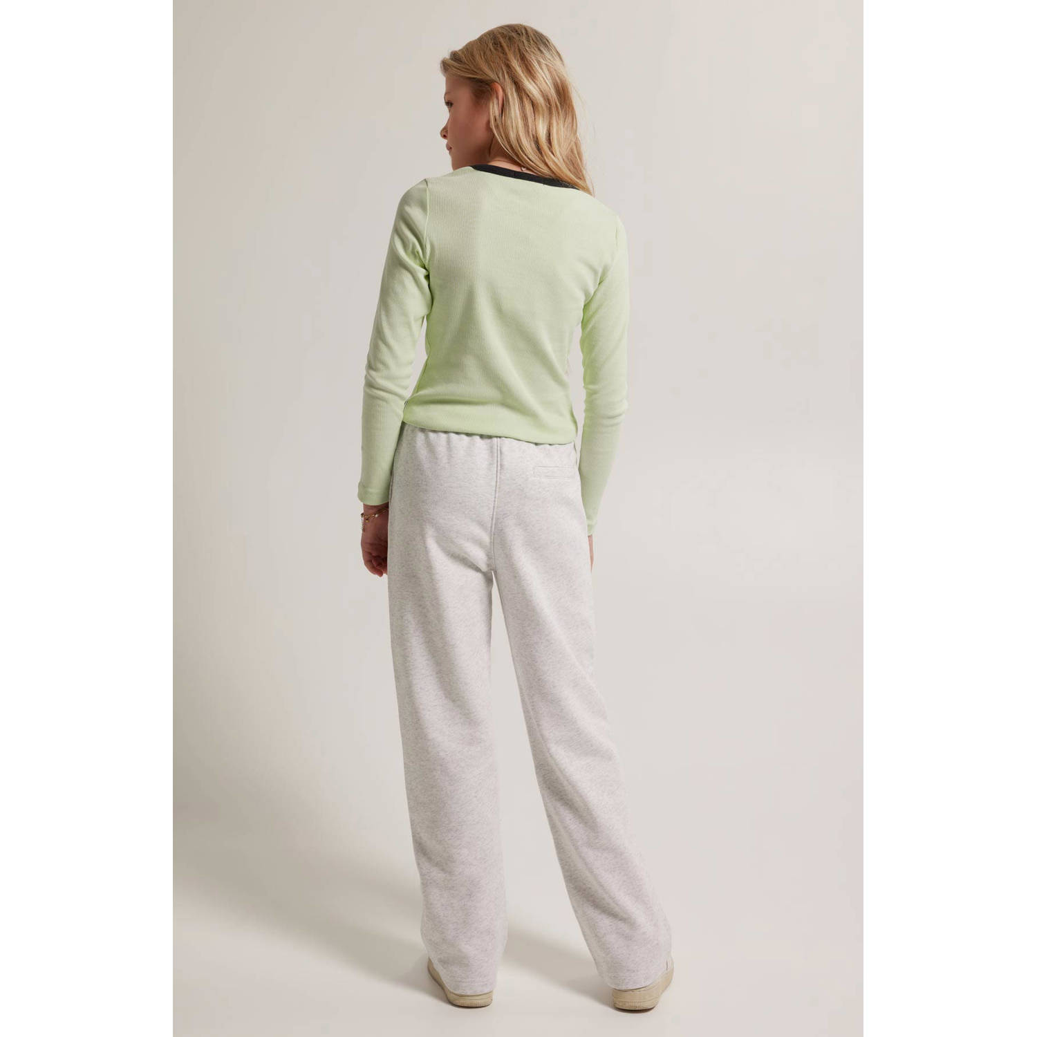America Today longsleeve met tekst limegroen