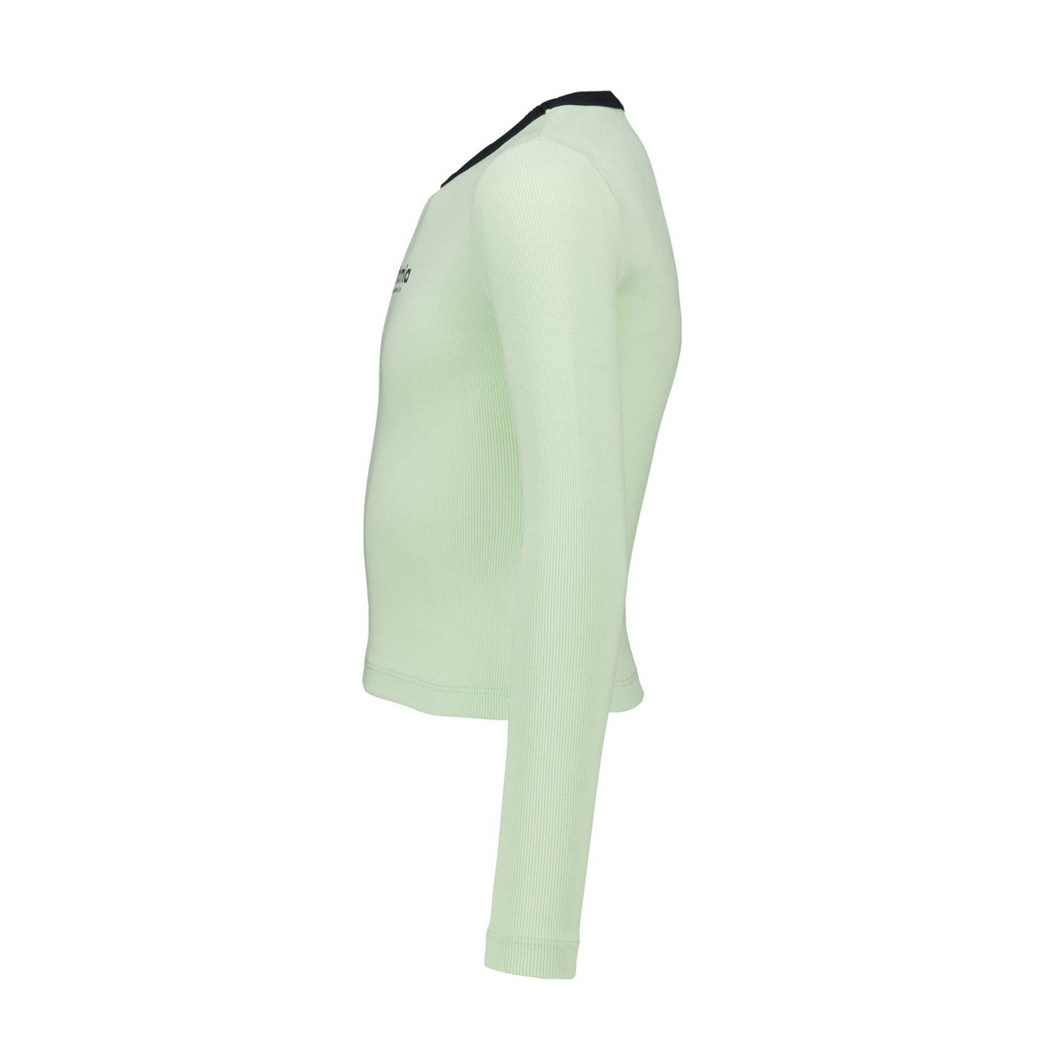 America Today longsleeve met tekst limegroen