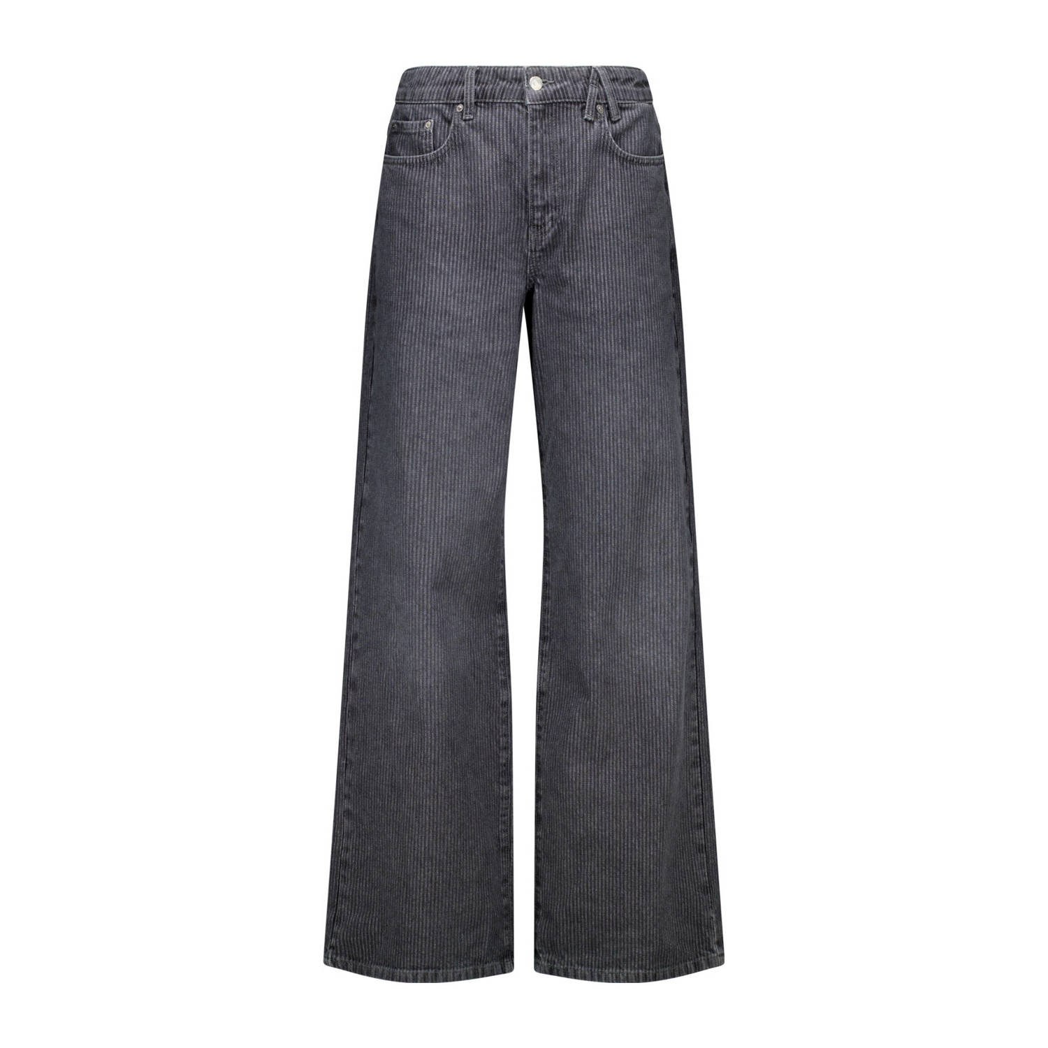 America Today corduroy straight jeans grijs