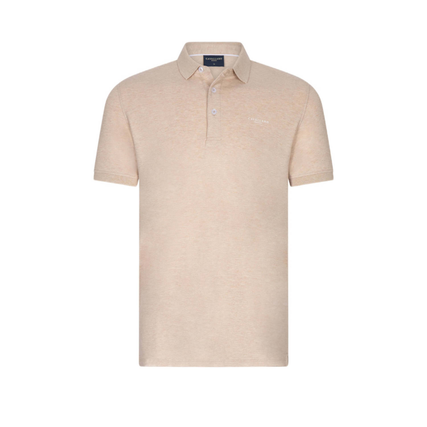Cavallaro Napoli regular fit polo Bavegio met logo beige