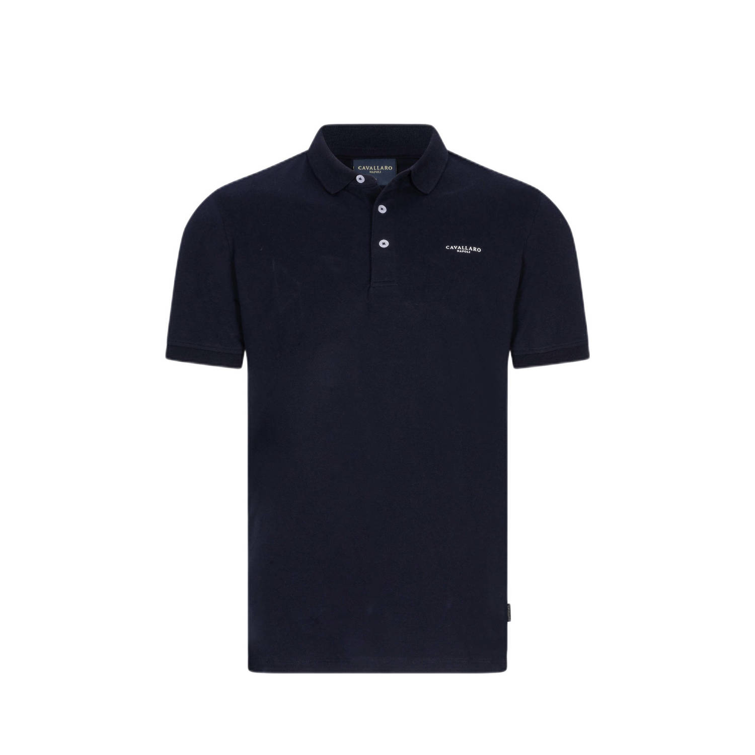 Cavallaro Napoli regular fit polo Bavegio met logo dark blue