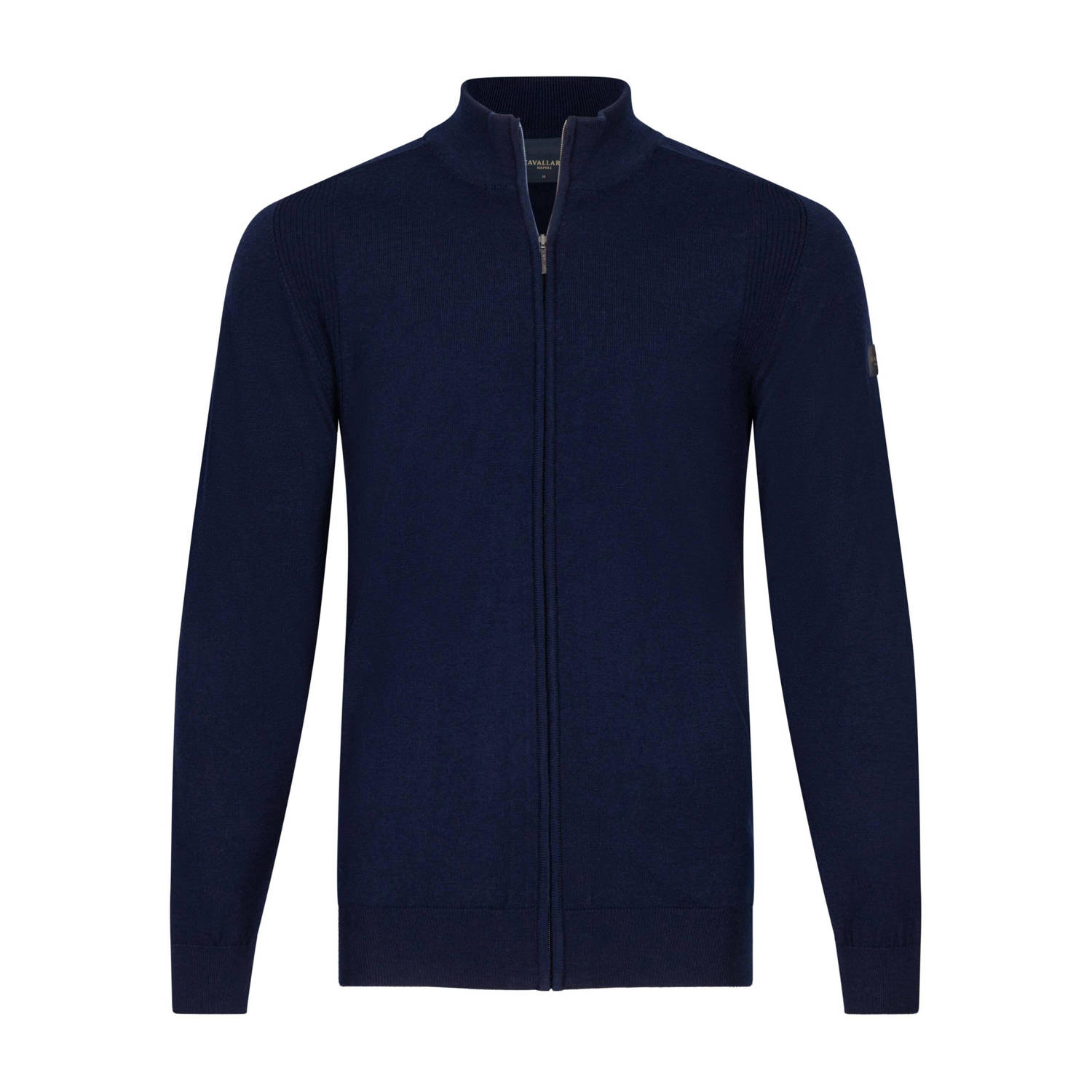 Cavallaro Napoli gemêleerd vest Palio met wol dark blue