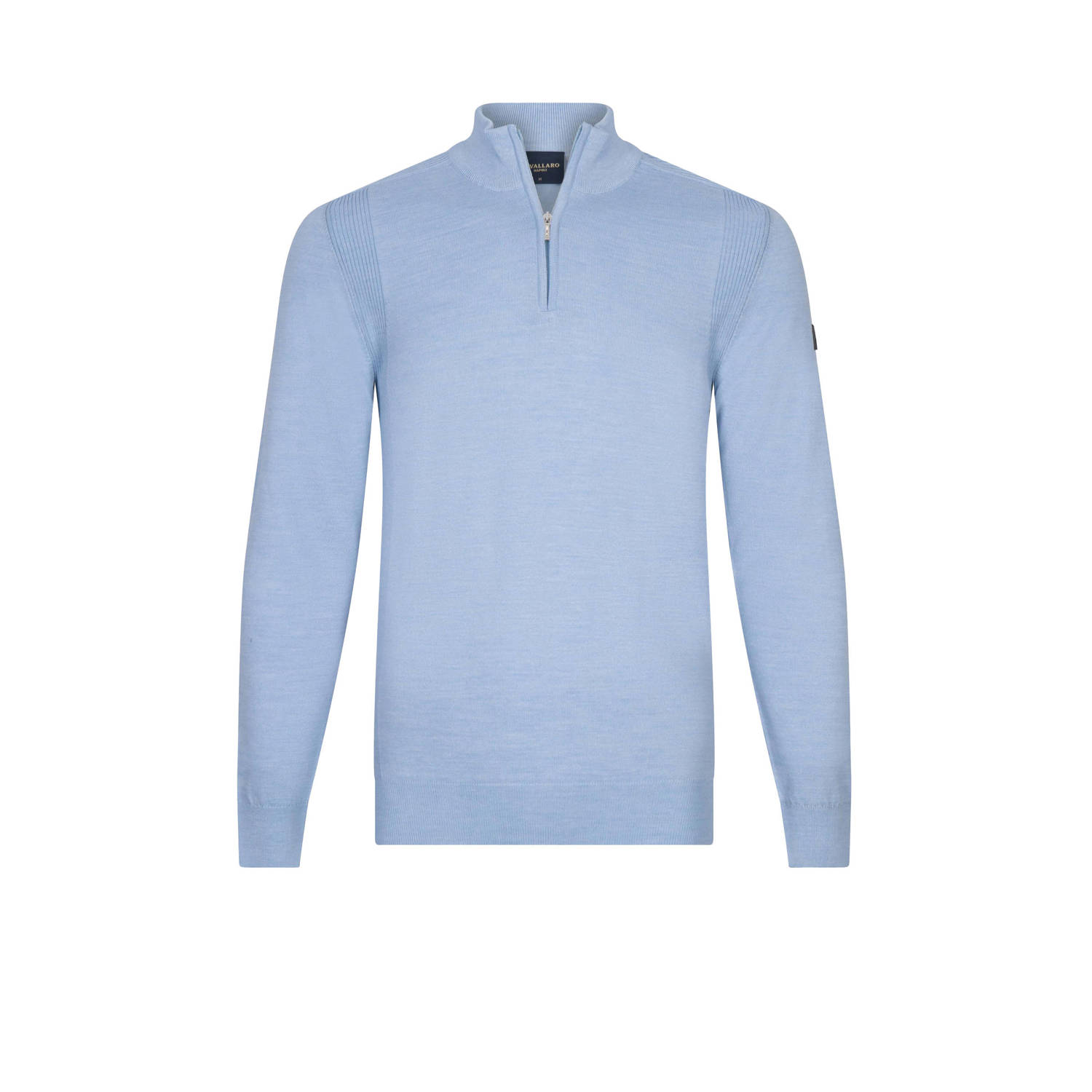 Cavallaro Napoli Cavallaro Palio Half Zip Trui Wolmix Lichtblauw