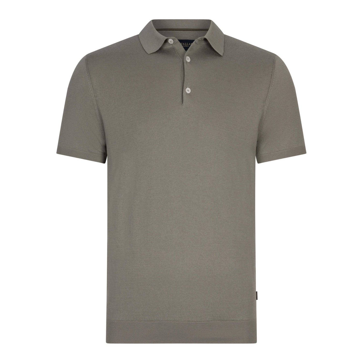 Cavallaro Napoli gemêleerde gebreide regular fit polo Sorrentino light green