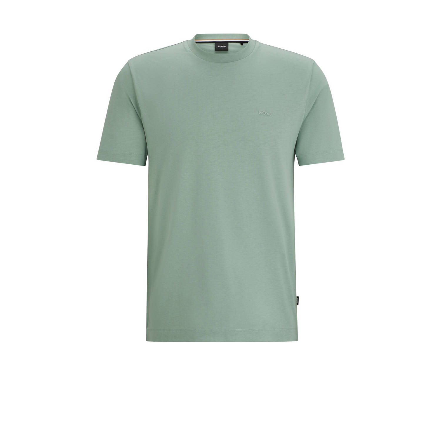 Hugo Boss Katoenen Logo T-shirt Regular Fit Green Heren