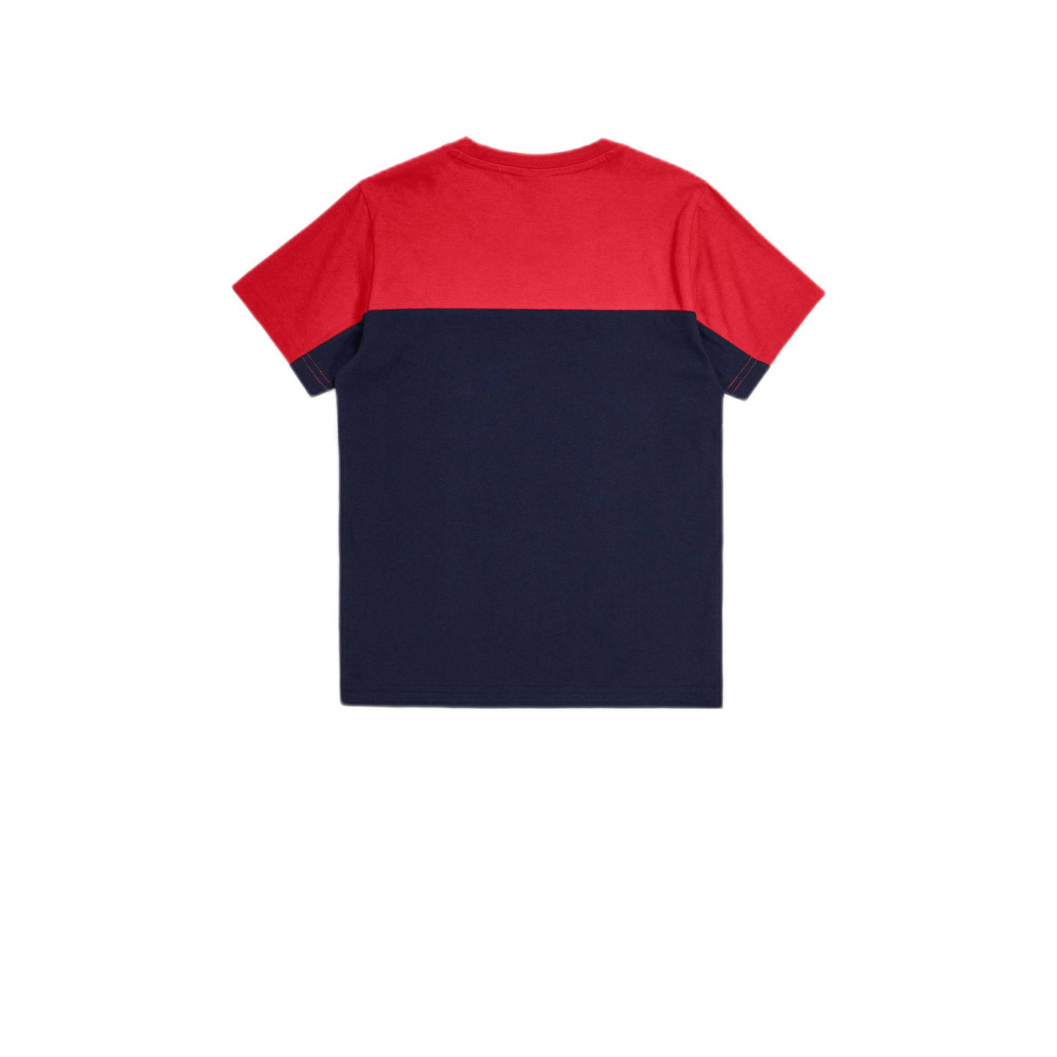 Champion T-shirt met logo donkerblauw rood