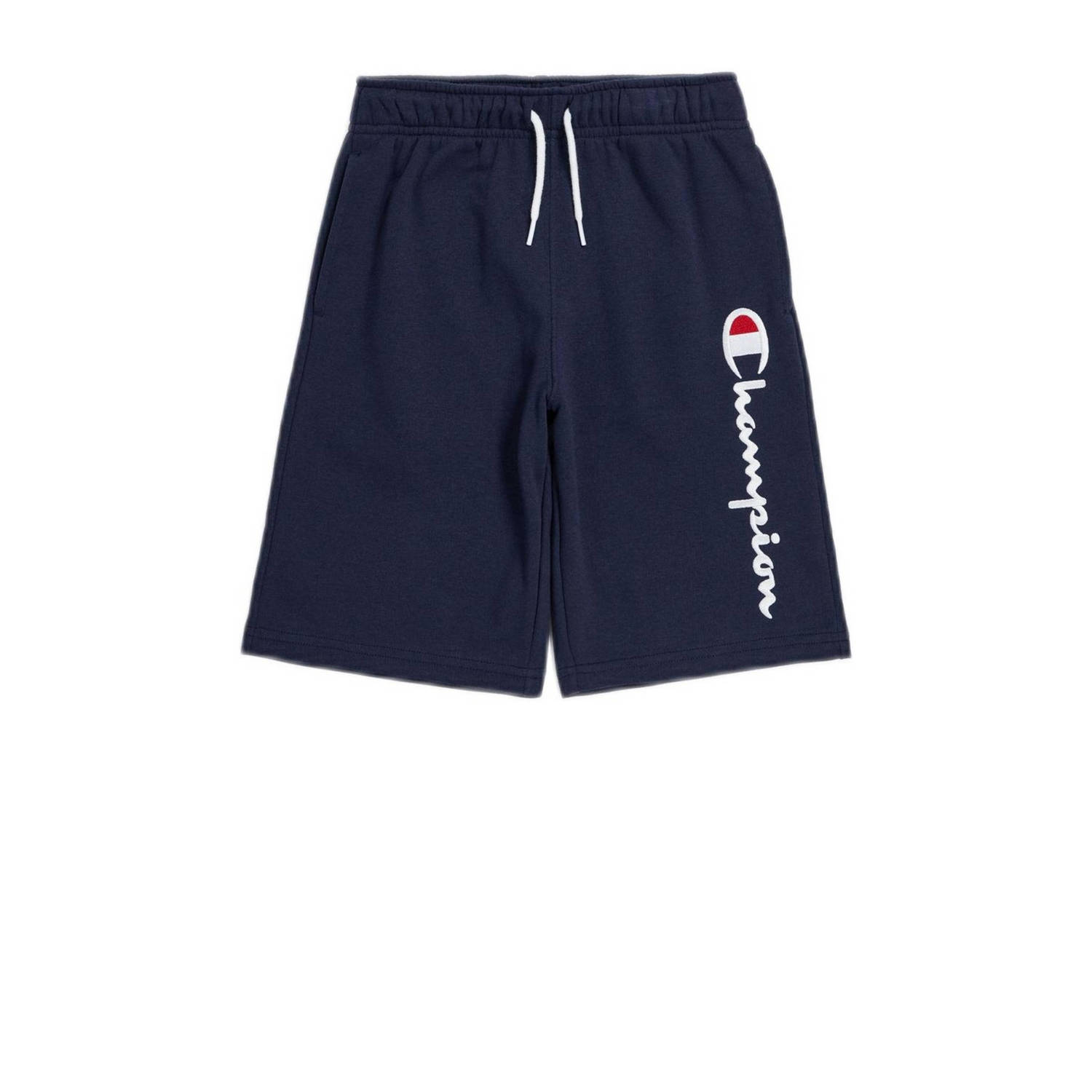 Champion sweatshort met logo donkerblauw