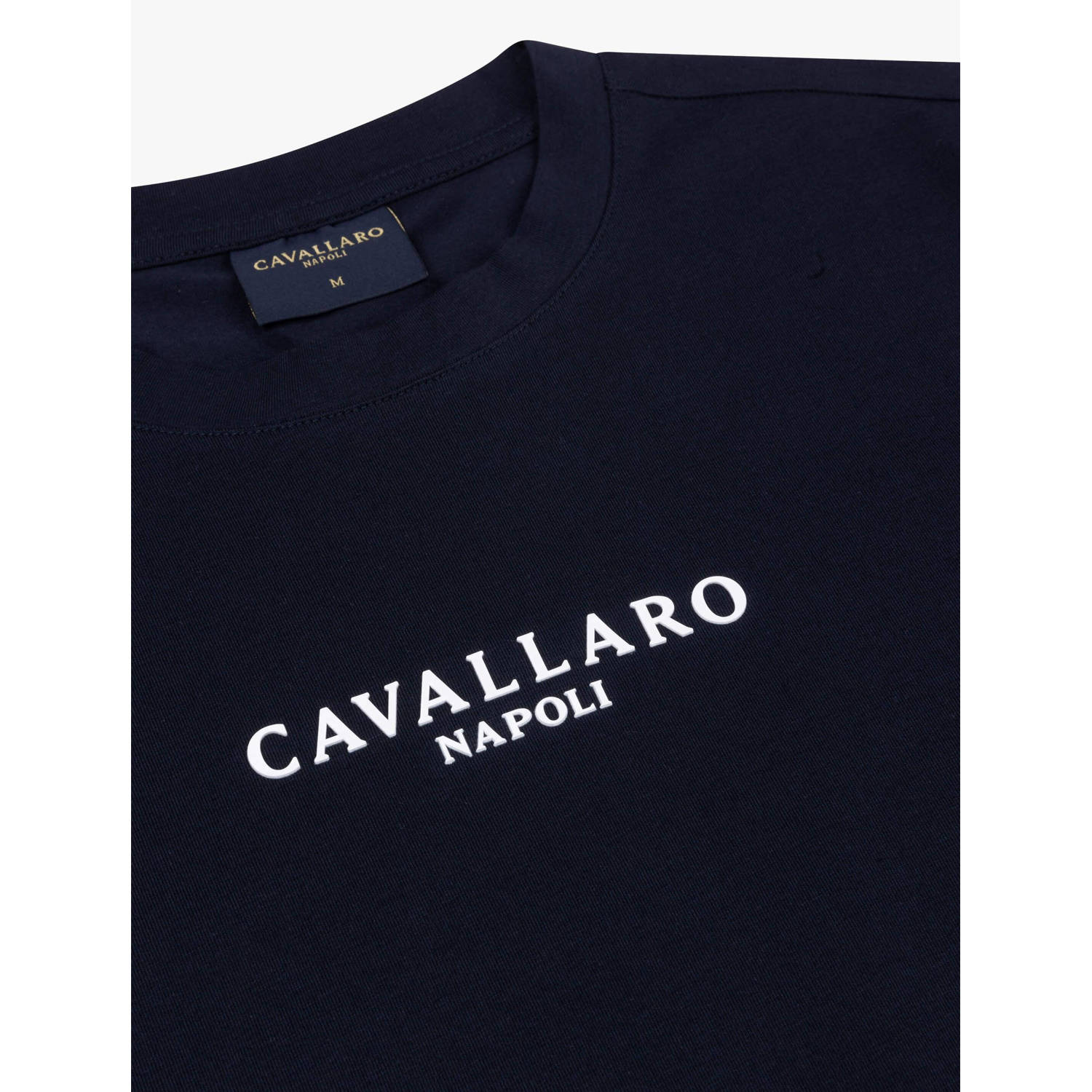 Cavallaro Napoli regular fit T-shirt Bari met logo dark blue