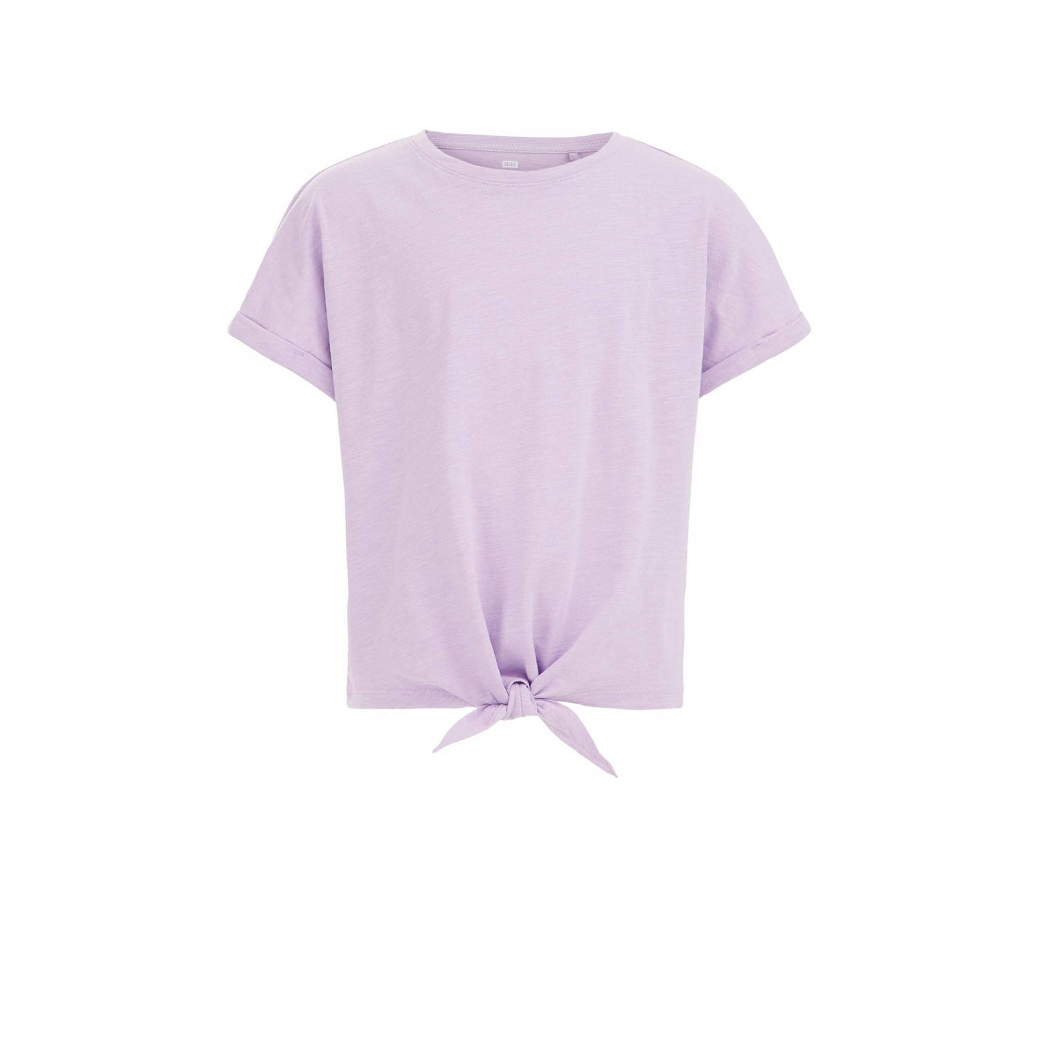 WE Fashion T-shirt slate purple Paars Meisjes Katoen Ronde hals Effen 110 116