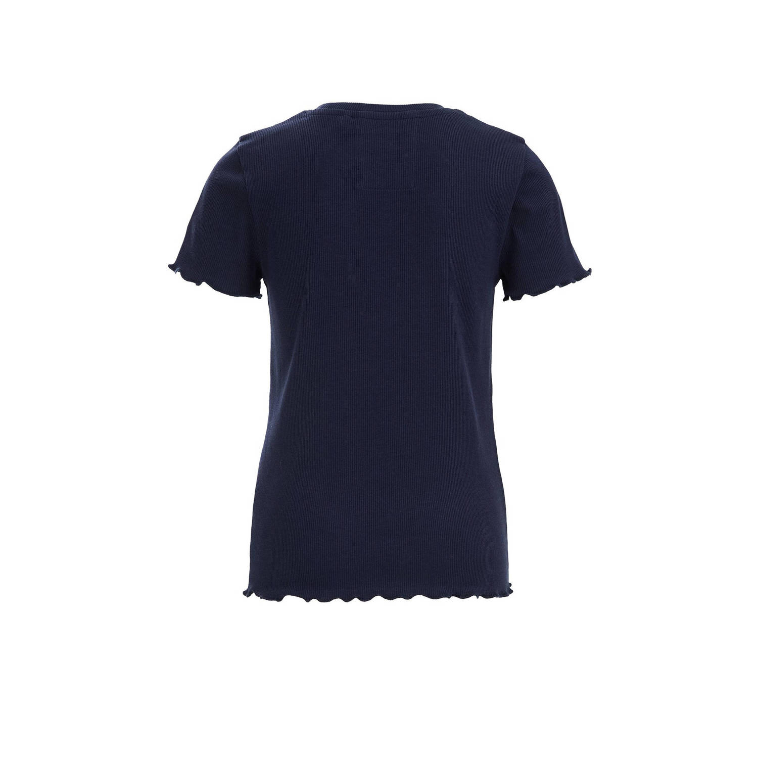 WE Fashion ribgebreid T-shirt blue nights