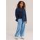 WE Fashion T-shirt met ruches - donkerblauw