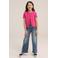 WE Fashion T-shirt met ruches - roze