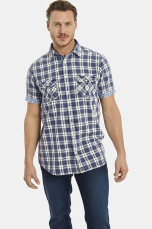 +FIT Collectie geruit regular fit overhemd LEIDULF Plus Size blauw
