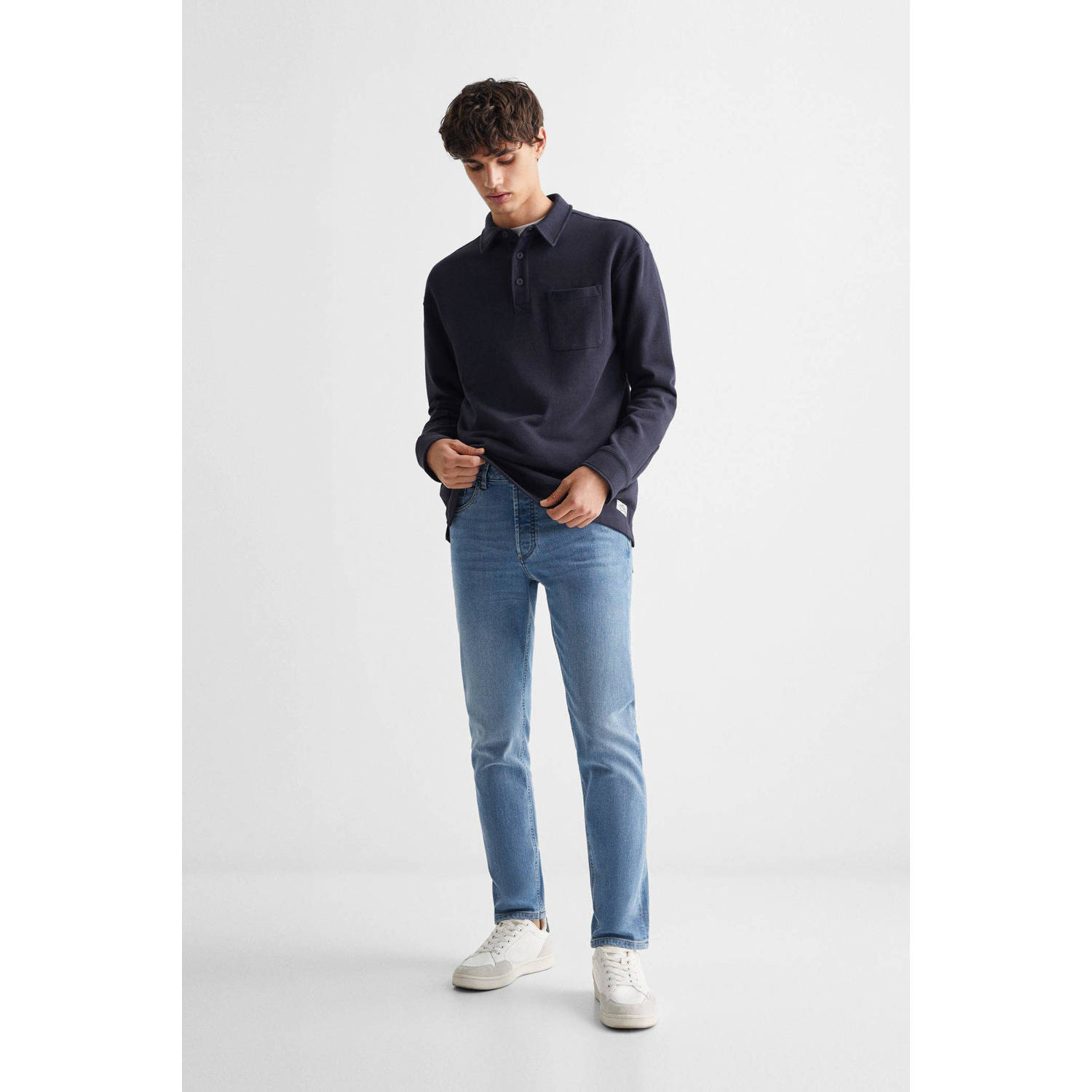 Mango Kids longsleeve donkerblauw