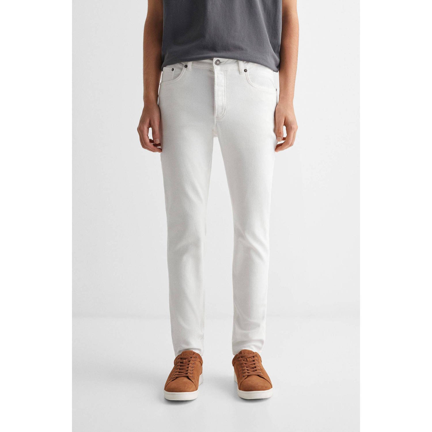 Mango Kids slim fit jeans wit