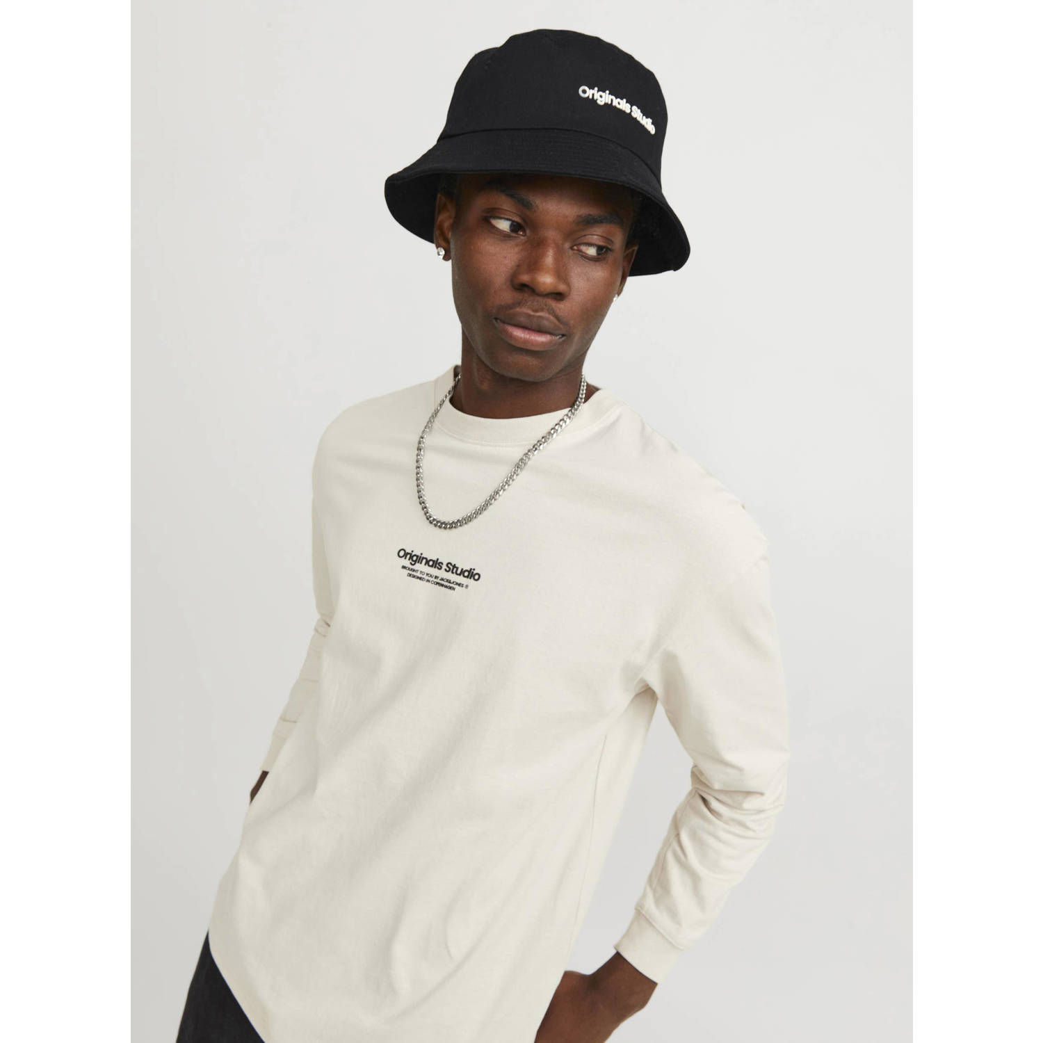 JACK & JONES bucket hat JACVESTERBRO zwart