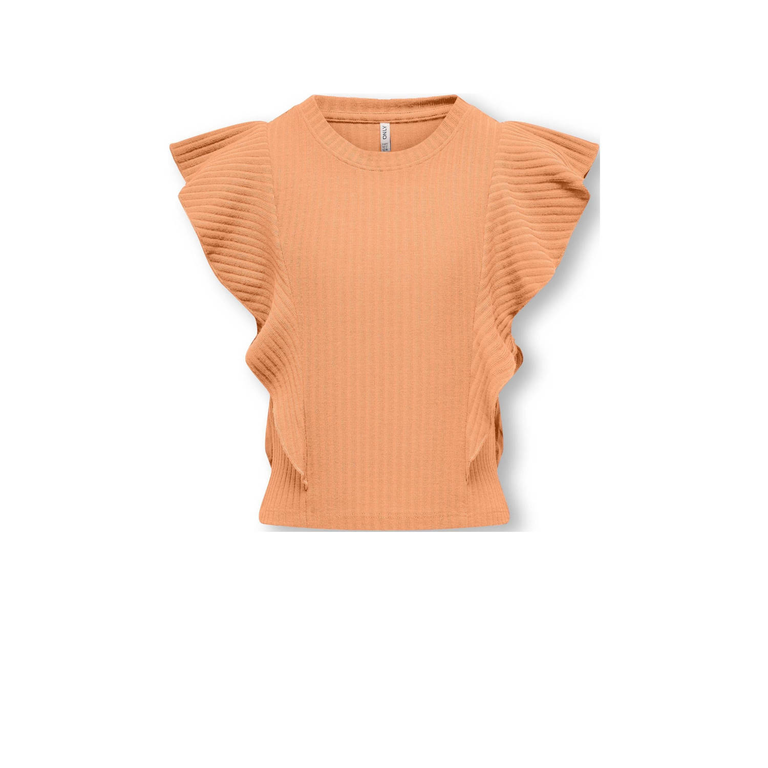 Only KIDS GIRL T-shirt KOGNELLA oranje Top Meisjes Polyester Ronde hals 110 116